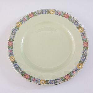 Grindley Almond Petal Rainbow Sage Green Ironstone Dinner Plate, Each Plate